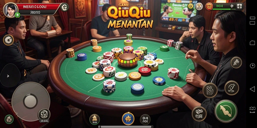 Tangkapan layar HO3 menampilkan gameplay QiuQiu yang seru dan kompetitif.