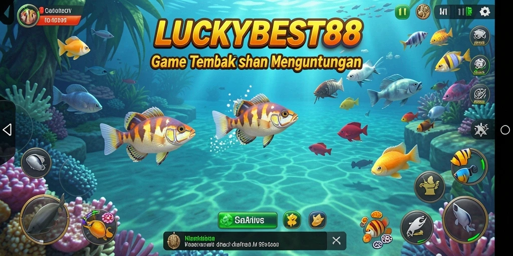 Gameplay seru di LUCKYBEST88 saat menembak ikan.