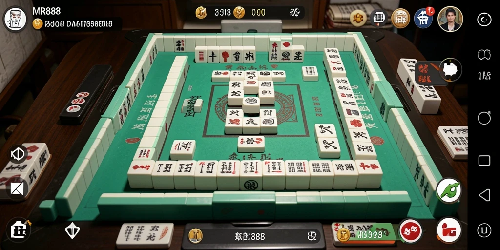 Tampilan gameplay Mahjong yang menantang dan seru di MR888.