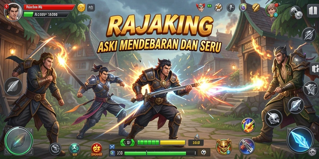 Tampilan gameplay seru dalam RAJAKING dengan aksi yang mendebarkan.